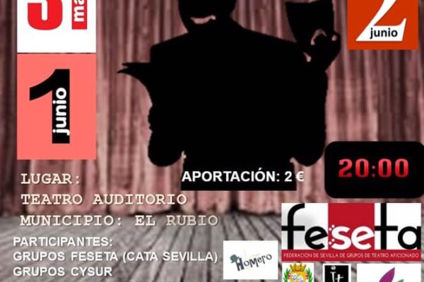 Cartel III Encuentro Comarcal de Teatro Aficionado El Rubio a Escena 2019
