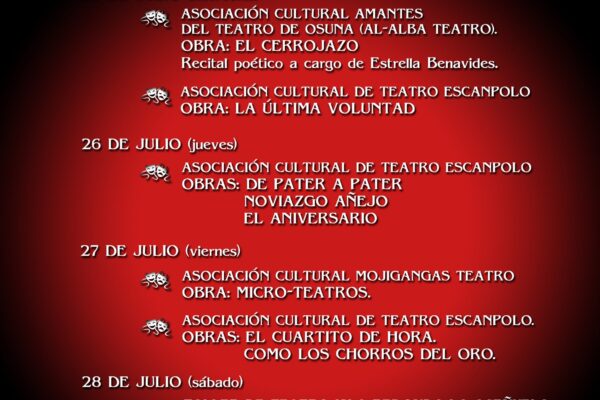 II MUESTRA COMARCAL DE TEATRO AFICIONADO DEFINITIVO 2018