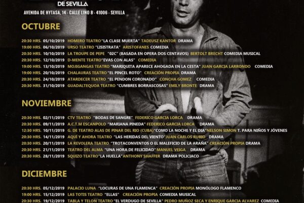 CARTEL I MUESTRA DE TEATRO EMERGENTE QUEJÍO SALVADOR TÁVORA BAJO PESO